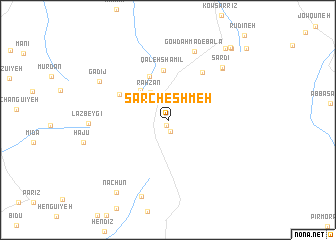 map of Sar Cheshmeh