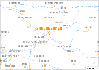 map of Sar Cheshmeh