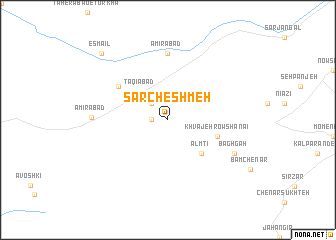 map of Sarcheshmeh