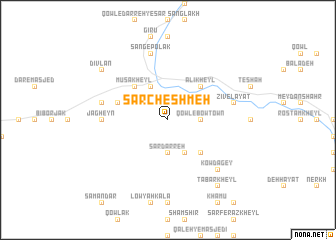 map of Sar Cheshmeh