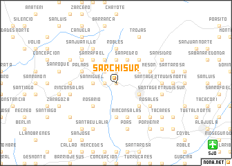 map of Sarchí Sur