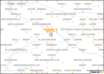 map of Sarcy