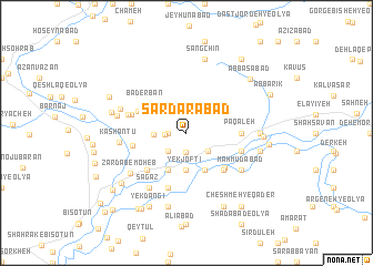 map of Sardārābād