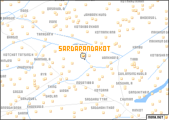 map of Sardārān da Kot