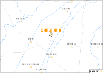 map of Sardhana