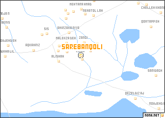 map of Sārebān Qolī