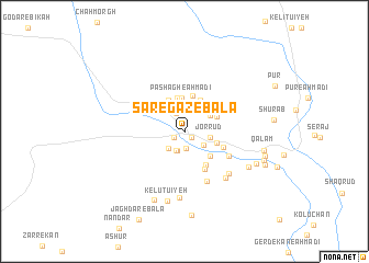 map of Sar-e Gaz-e Bālā