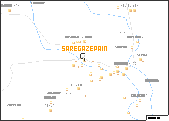 map of Sar-e Gaz-e Pā\