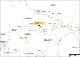 map of Şarfeh