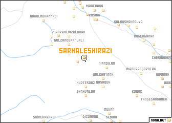 map of Sarḩāl-e Shīrāzī