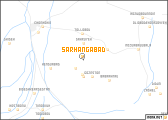 map of Sarhangābād