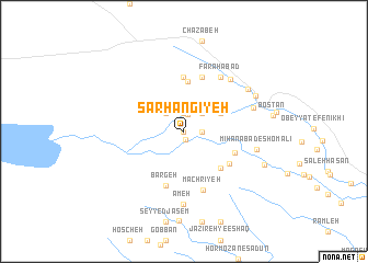map of Sarhangīyeh