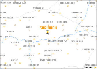 map of Sārī Bāgh