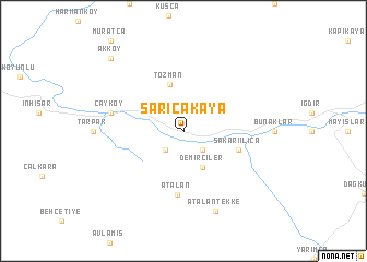 map of Sarıcakaya