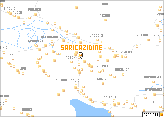 map of Sarića Zidine