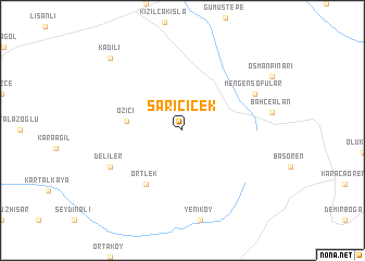 map of Sarıçiçek