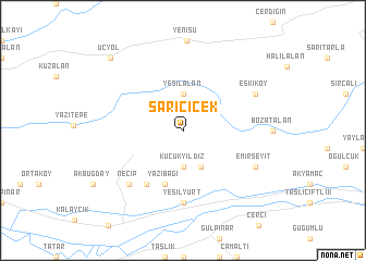 map of Sarıçiçek