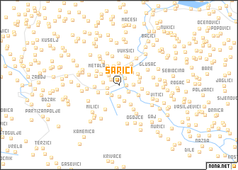 map of Sarići