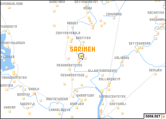 map of Sarīmeh