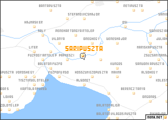 map of Sáripuszta