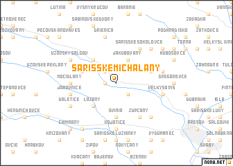 map of Šarišské Michalʼany