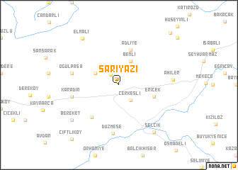 map of Sarıyazı