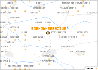 map of Sarkadkeresztúr