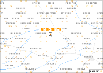 map of Šarkaimys