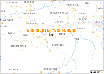 map of Sar Kalāteh-ye Kafshgīrī