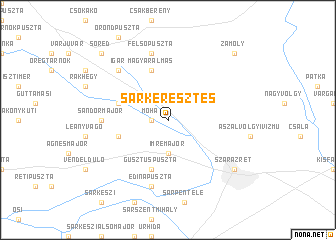 map of Sárkeresztes