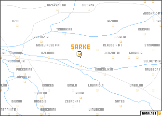 map of Šarkė