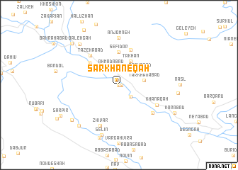 map of Sar Khāneqāh