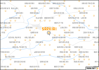 map of Šarkiai