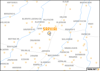 map of Šarkiai