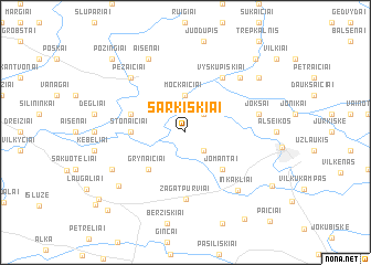 map of Šarkiškiai