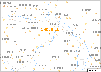 map of Šarlince