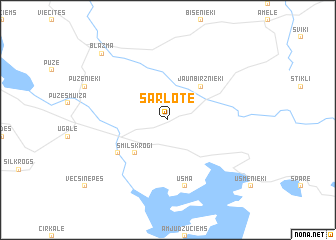 map of Šarlote