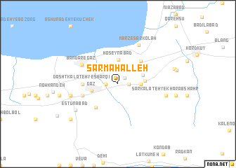 map of Sar Maḩalleh