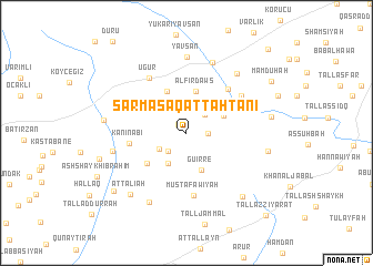 map of Şarmaşāq at Taḩtānī