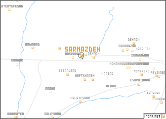 map of Sar Mazdeh