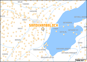 map of Sāro Khān Baloch