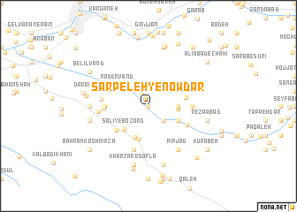 map of Sar Peleh-ye Nowdār