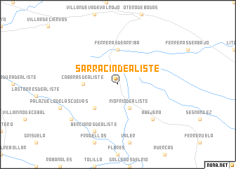 map of Sarracín de Aliste