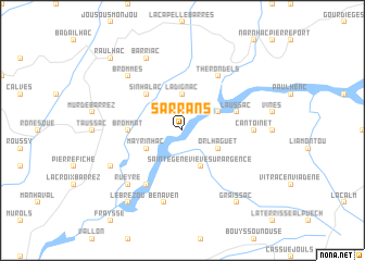 map of Sarrans