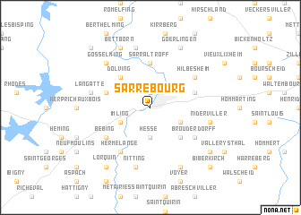 map of Sarrebourg