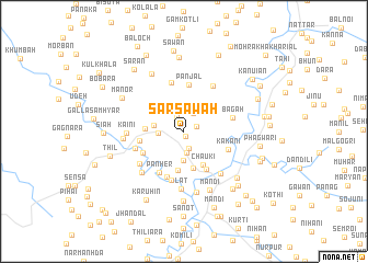 map of Sarsāwāh
