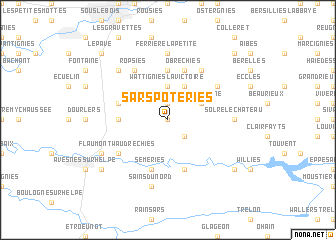 map of Sars-Poteries