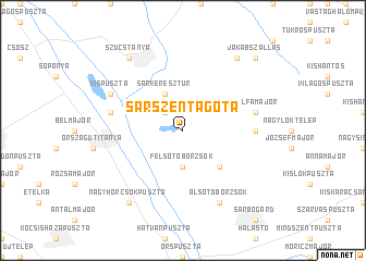 map of Sárszentágota