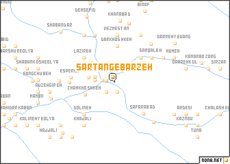 map of Sartang-e Barzeh