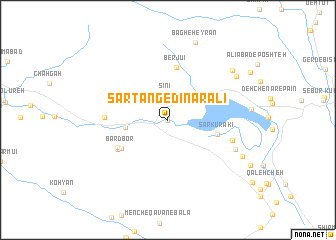 map of Sartang-e Dīnār ‘Ālī